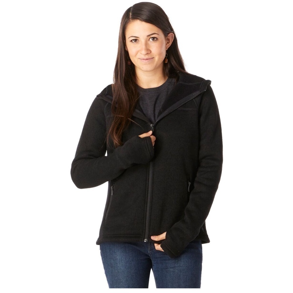 SMARTWOOL-Hudson Trail Full-Zip Fleece Sweater -Women's xs- black